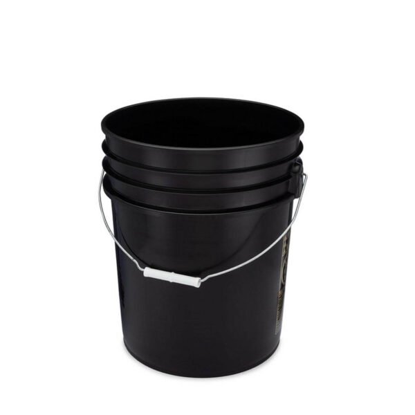 18L Round Plastic Balck Pail with Iron Handle