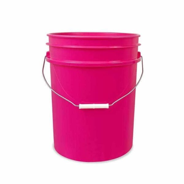 20L Plastic Round Pink Pail with Iron Handle
