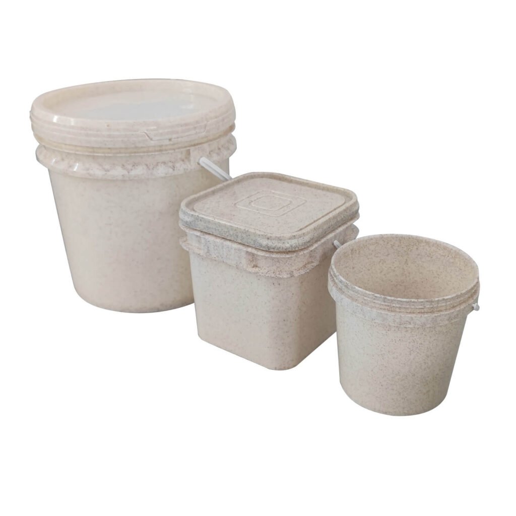 Multiple bioplastic buckets