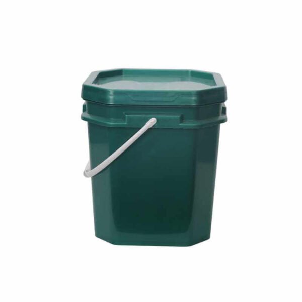 12L Green Octagonal Plastic Pail