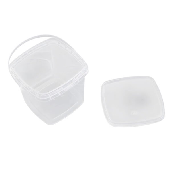 1.2L PP Square Transparent Pail