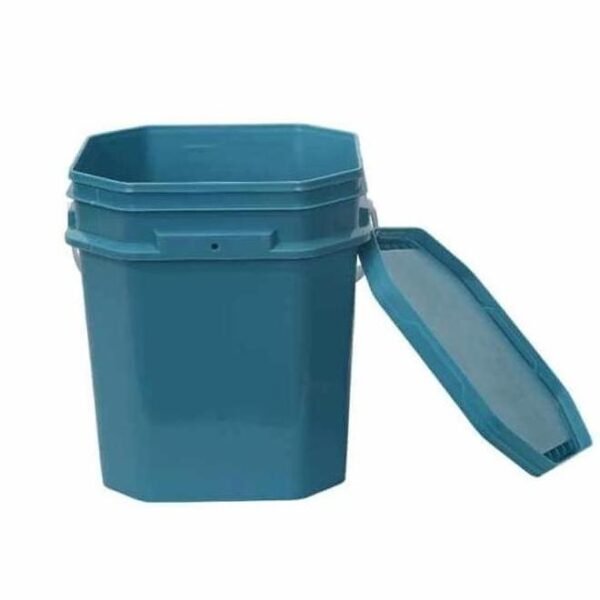15L Octagonal Blue Plastic Thick Bucket