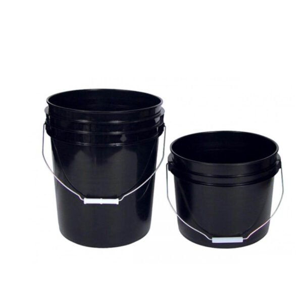 10L Round Plastic Balck Bucket with Gasket Lid - Image 2