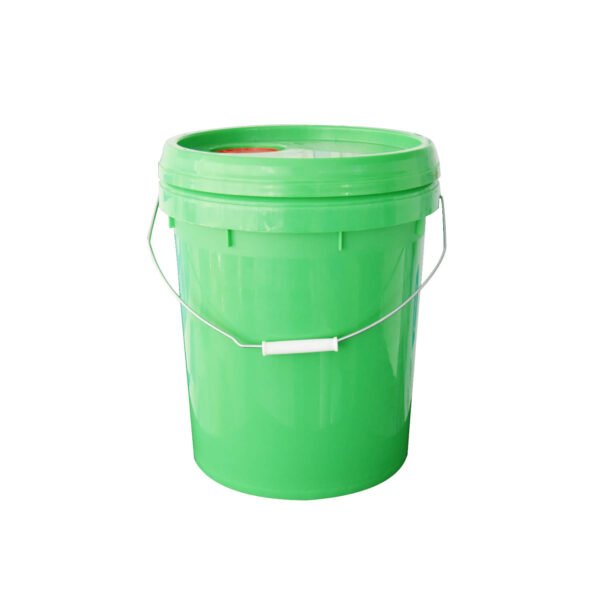 25L Green PP Round Pail with Iron Handle
