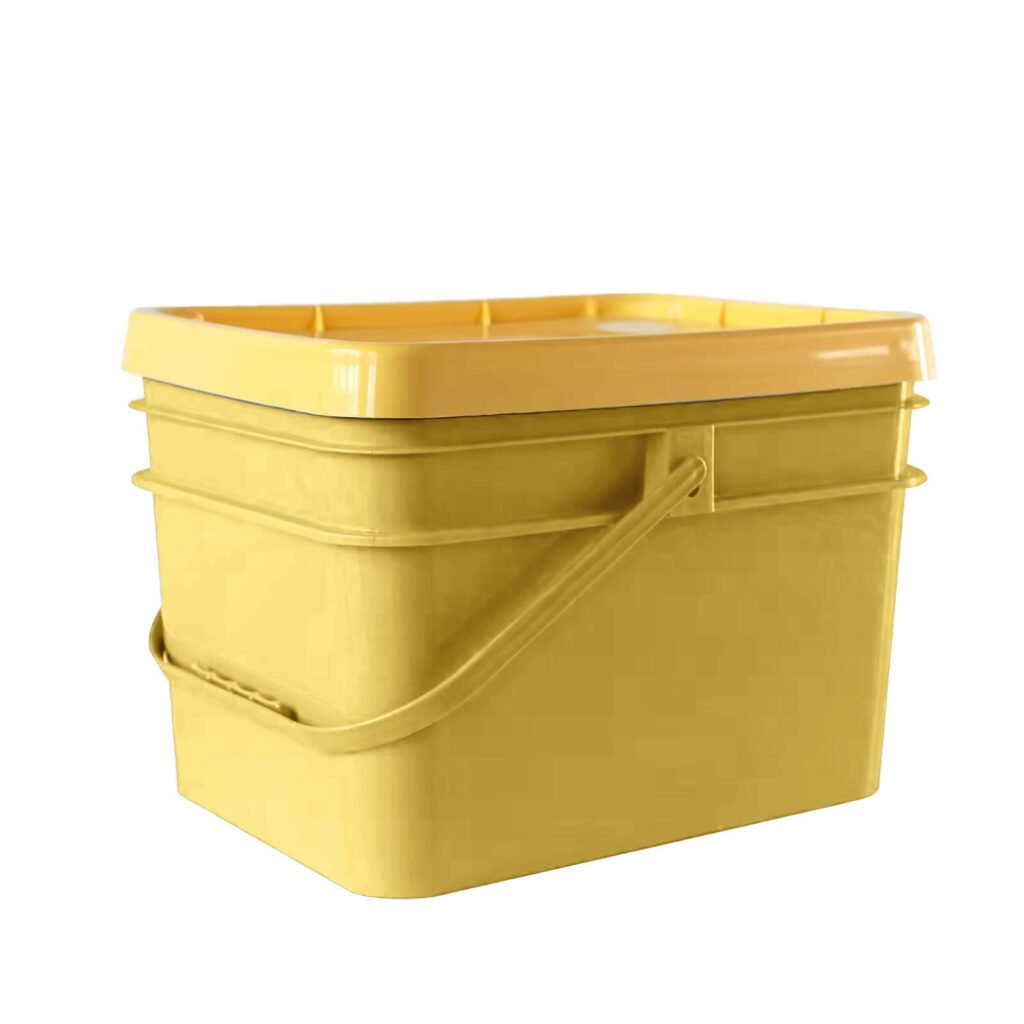 19L Rectangle Pail Container with Tamper-proof Lid