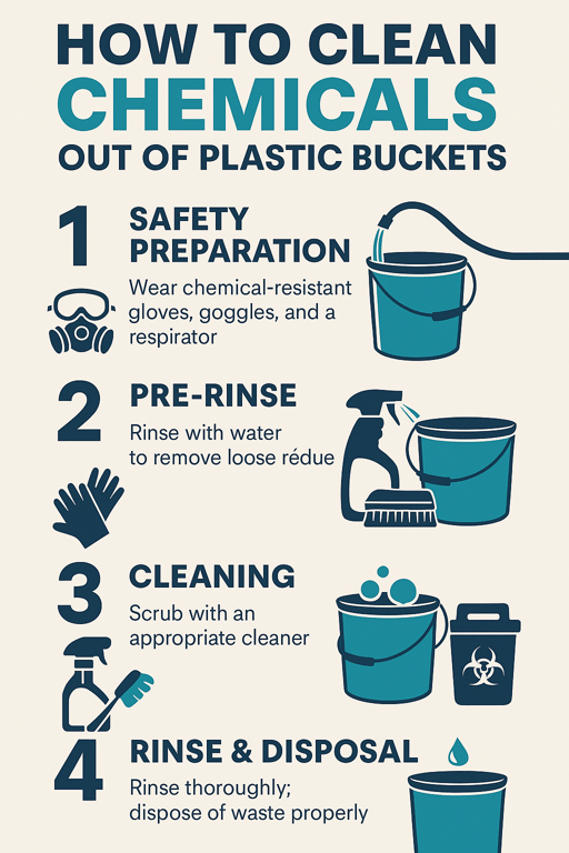 How to Clean Chemicals Out of Plastic Buckets?