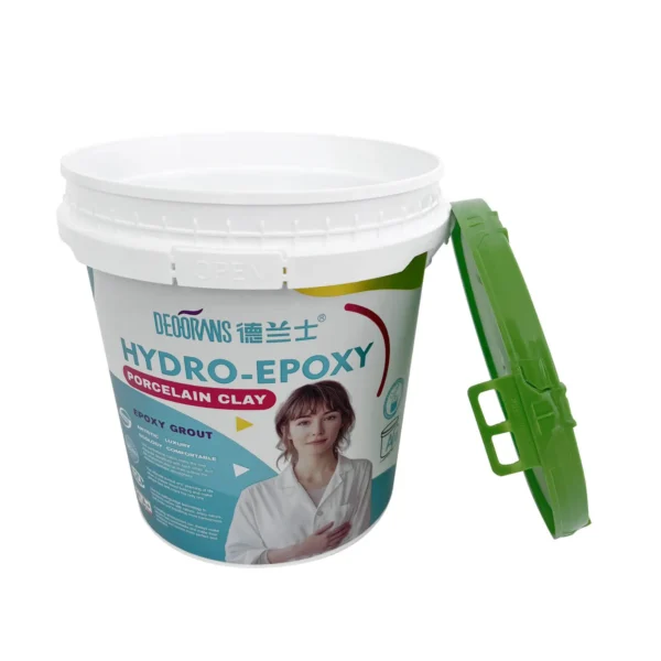 5 Quart Plastic Bucket for Ceramic Epoxy Composite with green lid