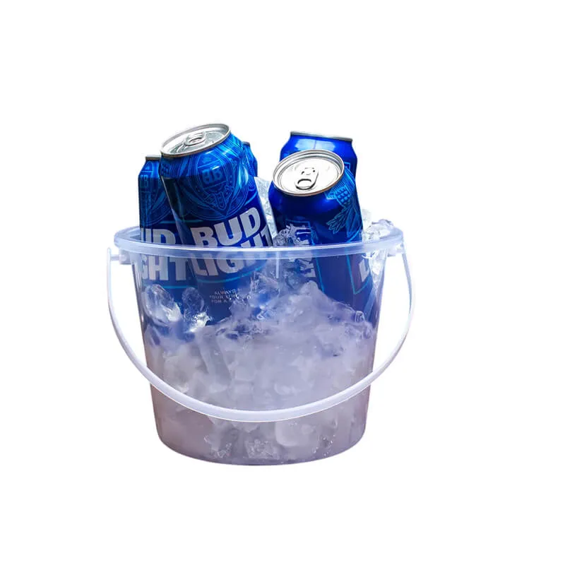 9.5L Round Plastic Ice Bucket for Drinks & Beer