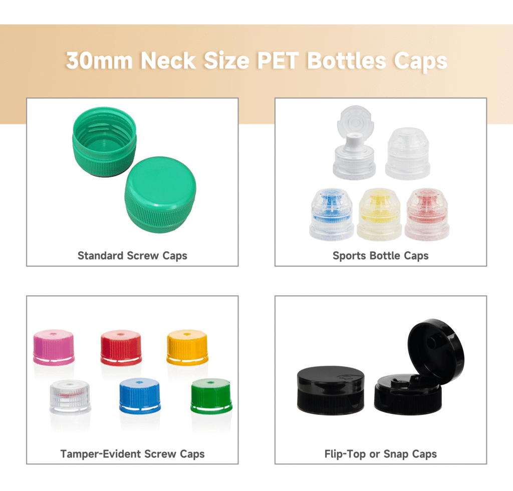 30mm Neck Size PET Bottles Caps