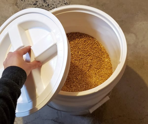 Wheat storage bucket
