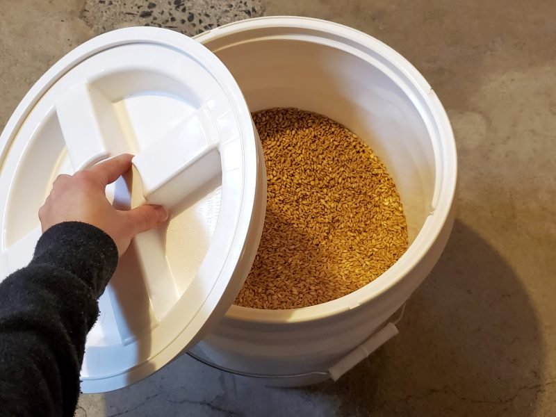 Wheat storage bucket