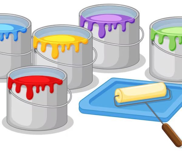 Multicolor paint buckets