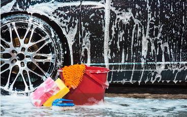 Car Wash Bucket In Use